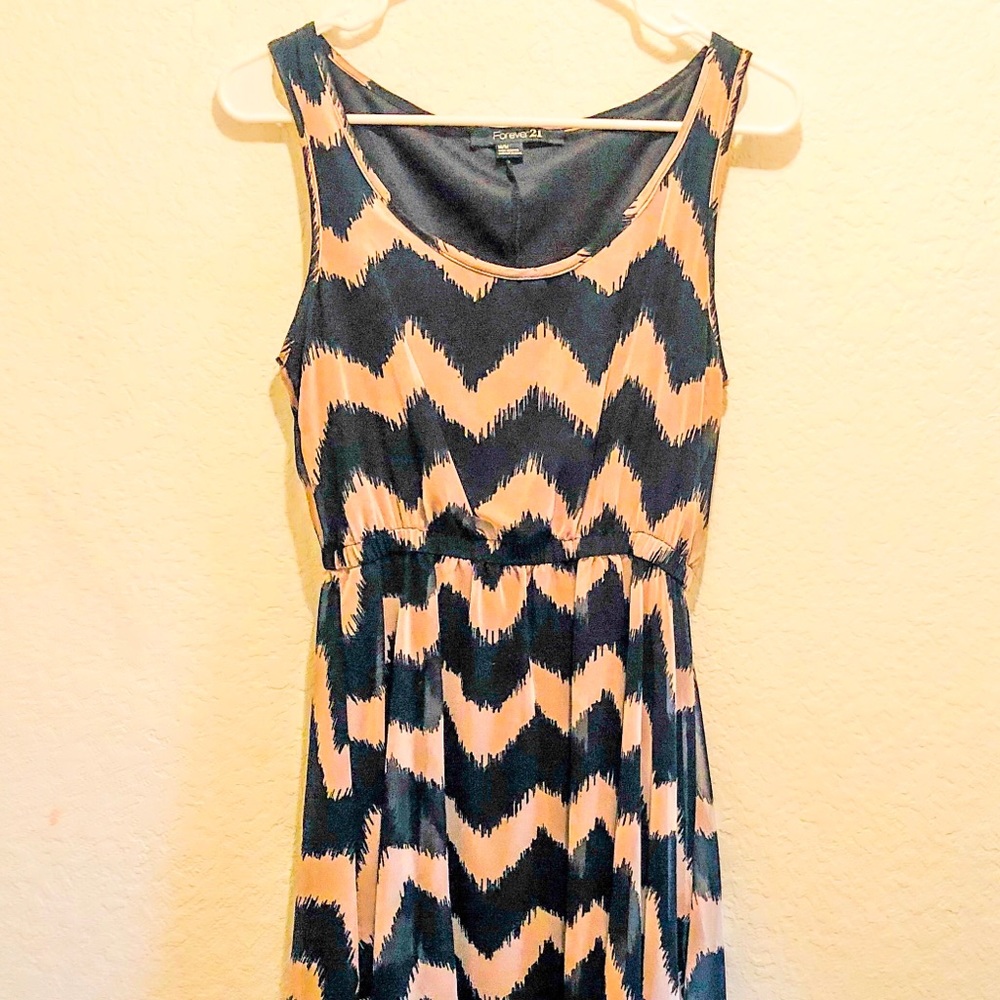Forever 21 Tank Sundress Black Tan